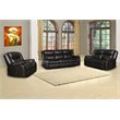 Titan Furnishings Transitional Faux Leather Reclining Sofa Set in Brown