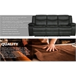 Titan Furnishings Transitional Faux Leather Reclining Sofa Set in Brown