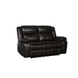 Titan Furnishings Transitional Faux Leather Reclining Sofa Set in Brown