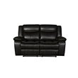 Titan Furnishings Transitional Faux Leather Reclining Sofa Set in Brown