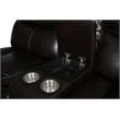 Titan Furnishings Modern Faux Leather Reclining Sectional in Brown