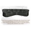 Titan Furnishings Modern Faux Leather Reclining Sectional in Brown