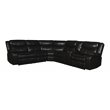 Titan Furnishings Modern Faux Leather Reclining Sectional in Brown