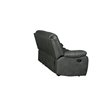 Titan Furnishings Transitional Faux Leather Reclining Sofa and Loveseat in Gray