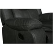 Titan Furnishings Transitional Faux Leather Reclining Sofa and Loveseat in Gray