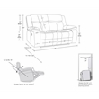 Titan Furnishings Transitional Faux Leather Reclining Sofa and Loveseat in Gray