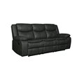 Titan Furnishings Transitional Faux Leather Reclining Sofa and Loveseat in Gray
