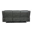 Titan Furnishings Transitional Faux Leather Reclining Sofa and Loveseat in Gray