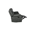 Titan Furnishings Transitional Faux Leather Reclining Sofa and Loveseat in Gray