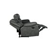 Titan Furnishings Transitional Faux Leather Reclining Sofa and Loveseat in Gray