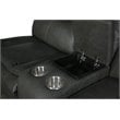 Titan Furnishings Transitional Faux Leather Reclining Sectional in Gray