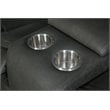 Titan Furnishings Transitional Faux Leather Reclining Sectional in Gray
