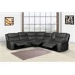 Titan Furnishings Transitional Faux Leather Reclining Sectional in Gray