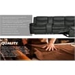 Titan Furnishings Transitional Faux Leather Reclining Sectional in Gray