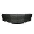 Titan Furnishings Transitional Faux Leather Reclining Sectional in Gray