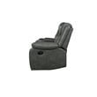 Titan Furnishings Transitional Faux Leather Reclining Sectional in Gray