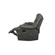 Titan Furnishings Transitional Faux Leather Reclining Sectional in Gray