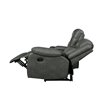 Titan Furnishings Transitional Faux Leather Reclining Sectional in Gray