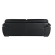 Titan Furnishings Modern Leather Upholstered Recliner Sofa Set in Black