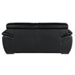 Titan Furnishings Modern Leather Upholstered Recliner Sofa Set in Black