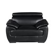 Titan Furnishings Modern Leather Upholstered Recliner Sofa Set in Black