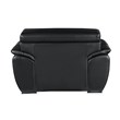 Titan Furnishings Modern Leather Upholstered Recliner Sofa Set in Black