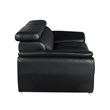 Titan Furnishings Modern Leather Upholstered Recliner Sofa Set in Black