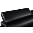 Titan Furnishings Modern Leather Upholstered Recliner Sofa Set in Black
