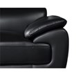 Titan Furnishings Modern Leather Upholstered Recliner Sofa Set in Black