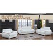 Titan Furnishings Modern Leather Upholstered Recliner Sofa Set in Black