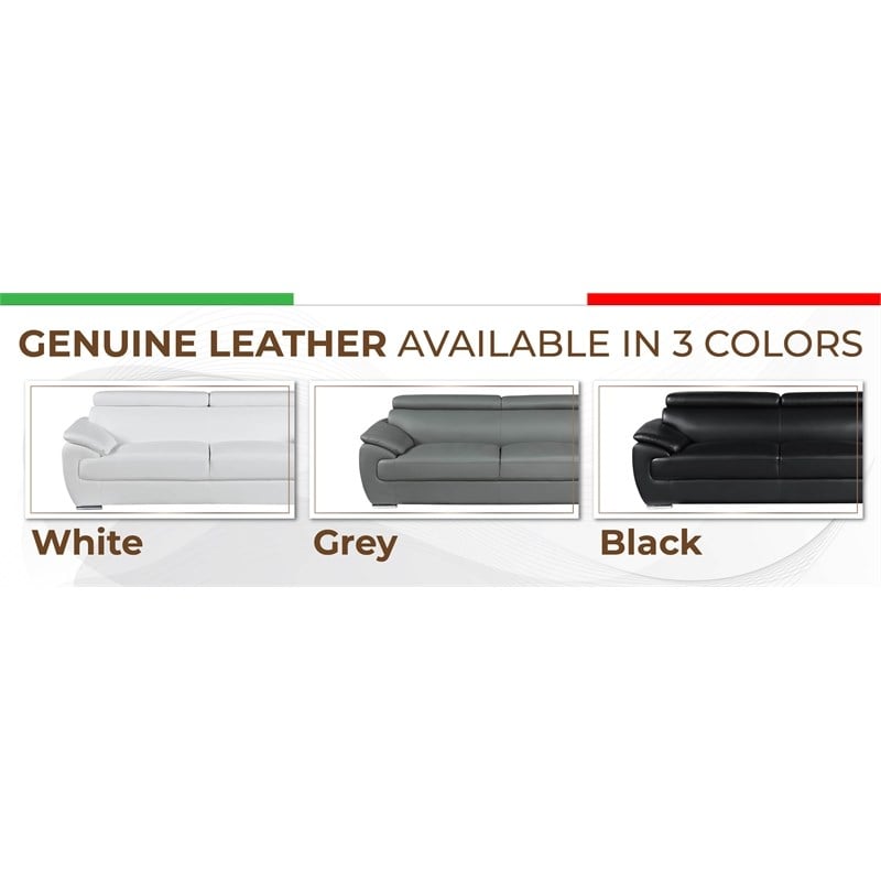 Titan Furnishings Modern Leather Upholstered Recliner Sofa Set in Black