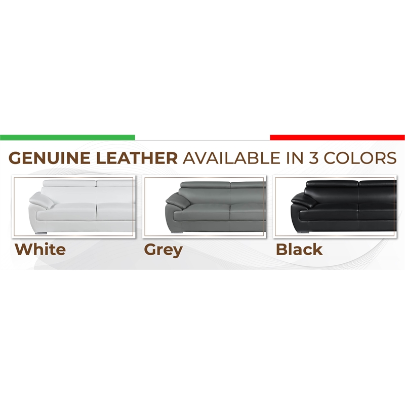 Titan Furnishings Modern Leather Sofa and Loveseat Set in Black