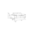 Titan Furnishings Genuine Italian Leather Upholstered Sofa Set in Light Gray
