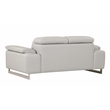 Titan Furnishings Genuine Italian Leather Upholstered Sofa Set in Light Gray