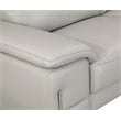 Titan Furnishings Genuine Italian Leather Upholstered Sofa Set in Light Gray