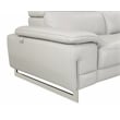 Titan Furnishings Genuine Italian Leather Upholstered Sofa Set in Light Gray