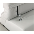 Titan Furnishings Genuine Italian Leather Upholstered Sofa Set in Light Gray