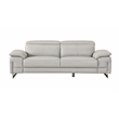 Titan Furnishings Genuine Italian Leather Sofa & Loveseat Set in Light Gray