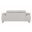 Titan Furnishings Genuine Italian Leather Sofa & Loveseat Set in Light Gray