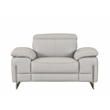 Titan Furnishings Genuine Italian Leather Sofa & Loveseat Set in Light Gray