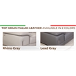 Titan Furnishings Genuine Italian Leather Sofa & Loveseat Set in Light Gray