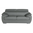 Titan Furnishings Modern Leather Upholstered Recliner Sofa Set in Gray