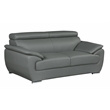 Titan Furnishings Modern Leather Upholstered Recliner Sofa Set in Gray