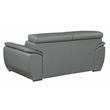 Titan Furnishings Modern Leather Upholstered Recliner Sofa Set in Gray
