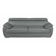 Titan Furnishings Modern Leather Upholstered Recliner Sofa Set in Gray