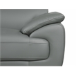 Titan Furnishings Modern Leather Upholstered Recliner Sofa Set in Gray