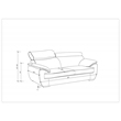 Titan Furnishings Modern Leather Upholstered Recliner Sofa Set in Gray