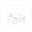 Titan Furnishings Modern Leather Upholstered Recliner Sofa Set in Gray