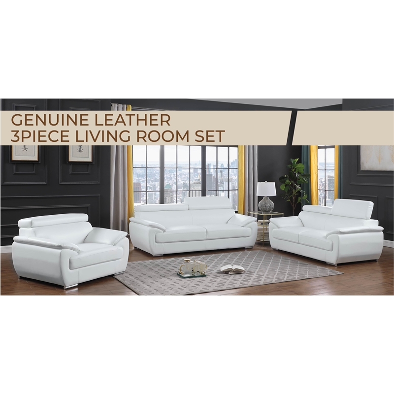 Titan Furnishings Modern Leather Upholstered Recliner Loveseat in Gray