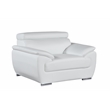 Titan Furnishings Modern Leather Upholstered Recliner Sofa Set in White